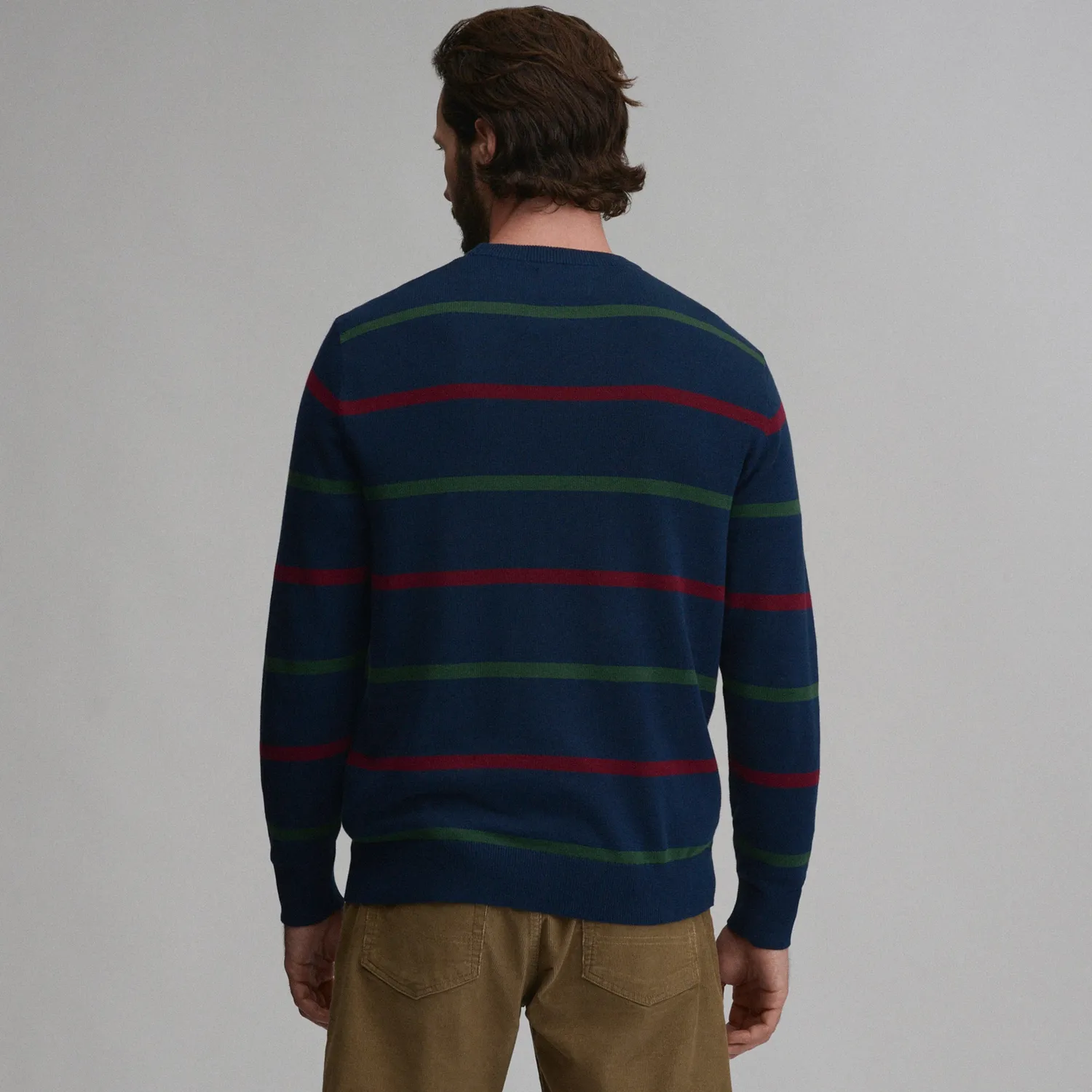 Eddie Bauer Classic Crew Stripe pulover dungi Brook calduros
