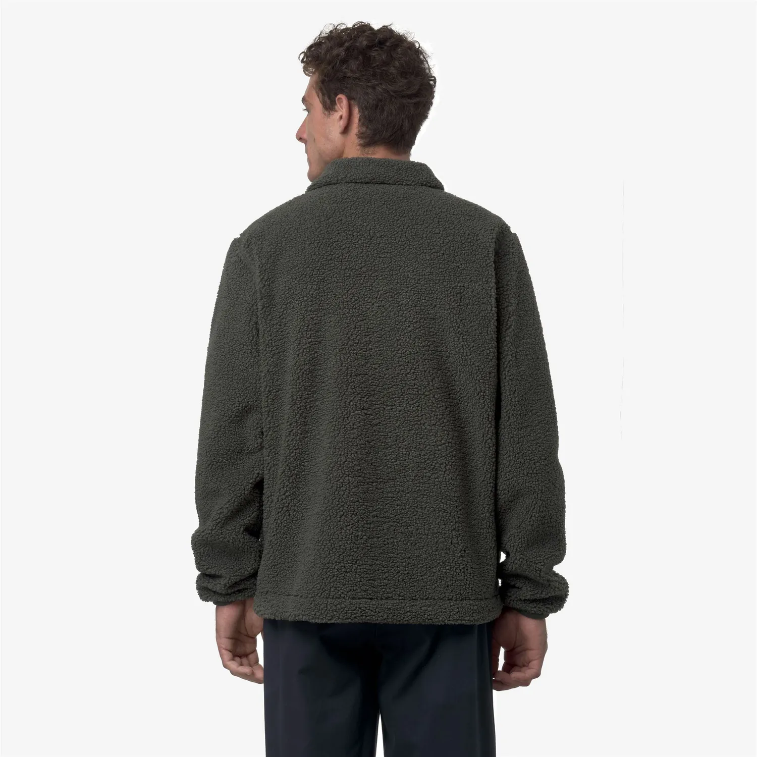 K-Way Cameron Sherpa Polar geacă fleece verde-negru căldură medie
