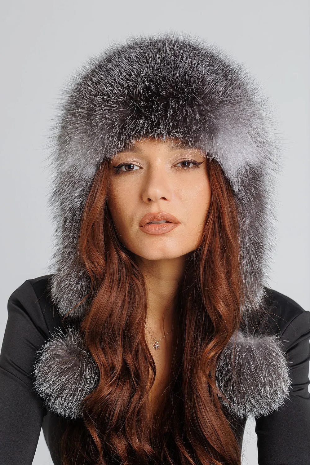 Mareus Grey Frost 29 caciula blana vulpe cu urechi