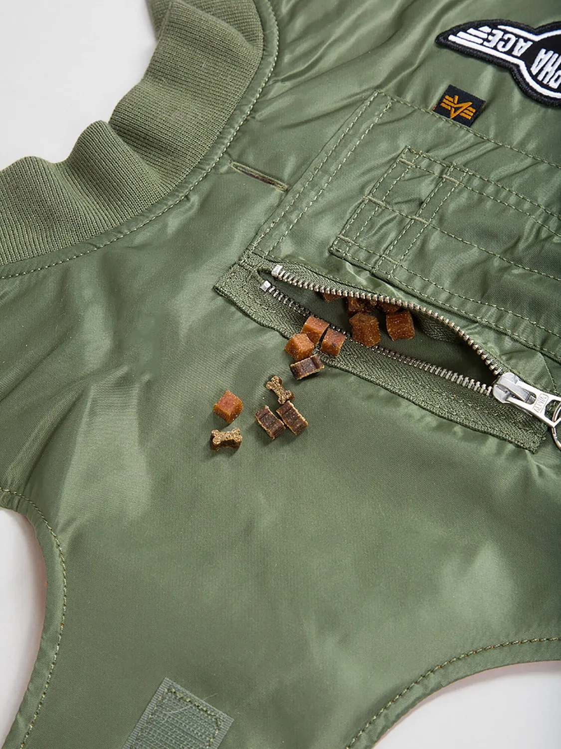 Alpha MA-1 Nylon geaca caini sage rezistenta apa