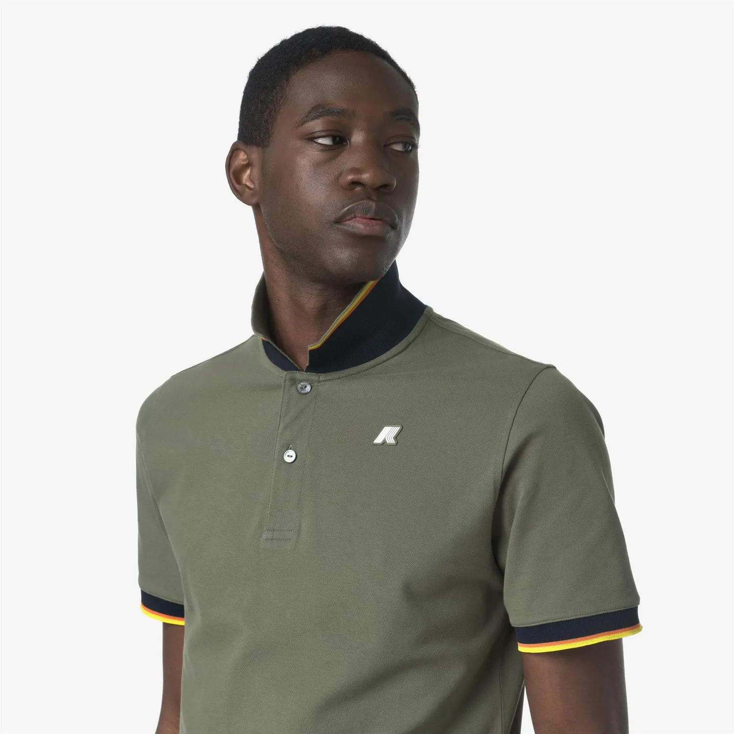 K-Way Vincent Pique Slim polo verde bumbac elastic