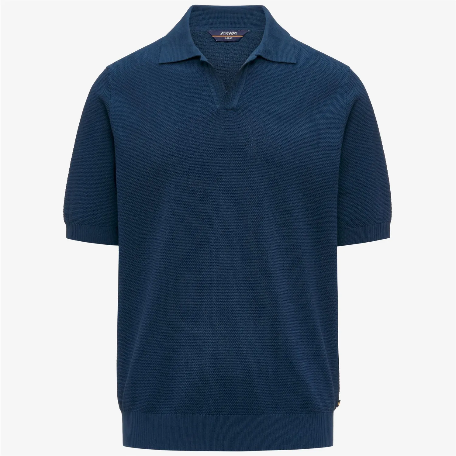 K-Way Pleyr tricou polo barbati albastru denim bumbac
