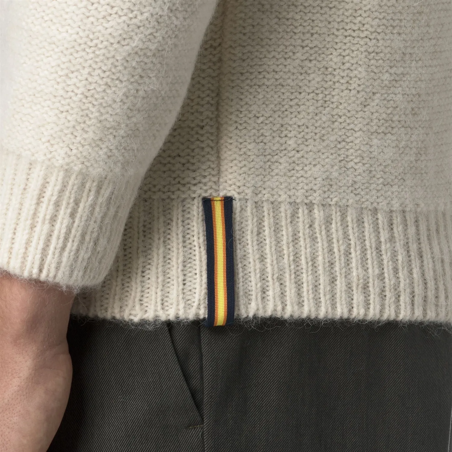 K-Way Ciral pulover Natural alpaca torsadat