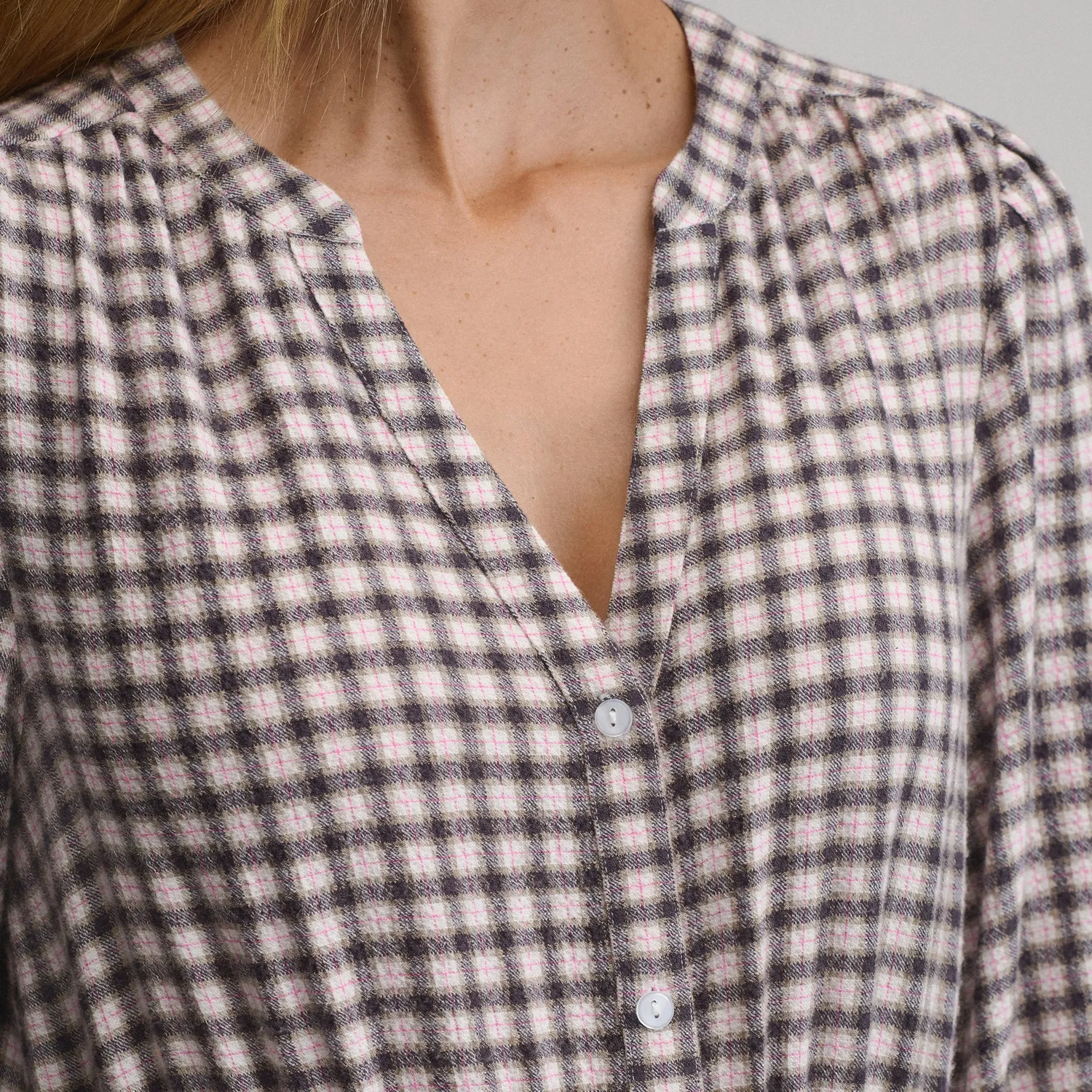 Eddie Bauer Plaid Button Front Belted Midi rochie Blossom carouri