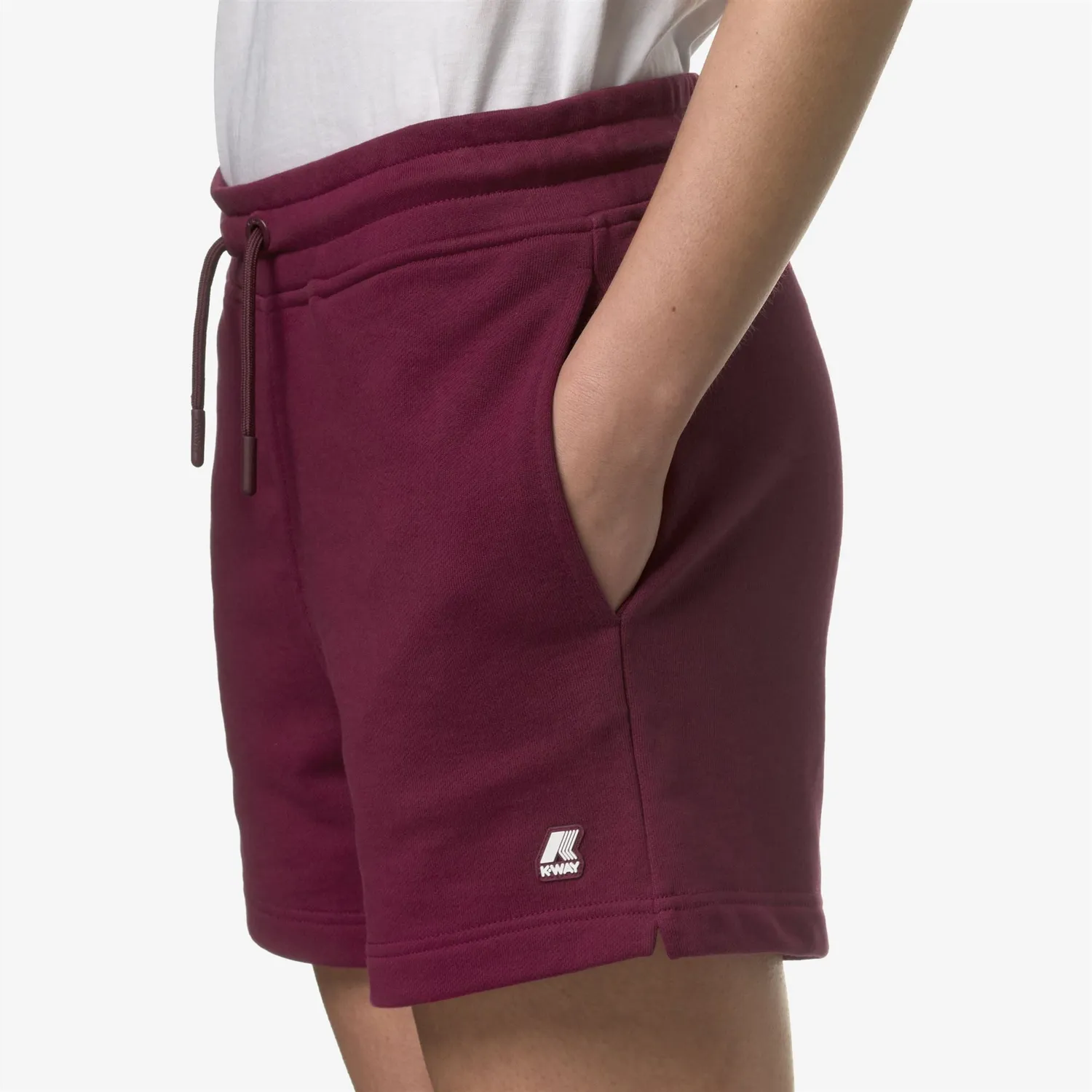 K-Way Rika K71229W pantaloni scurti rosu inchis bumbac