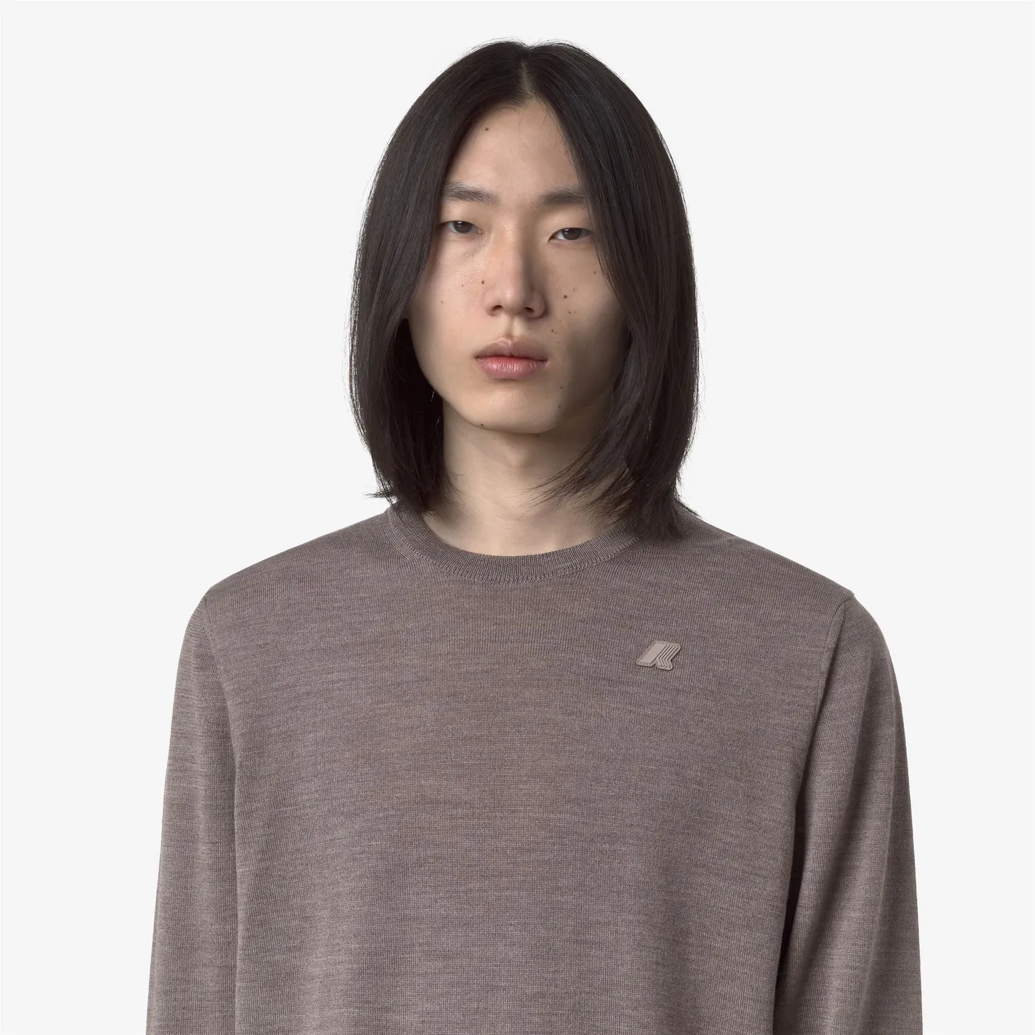 K-Way Sebastien Merino pulover barbati Beige Taupe lana