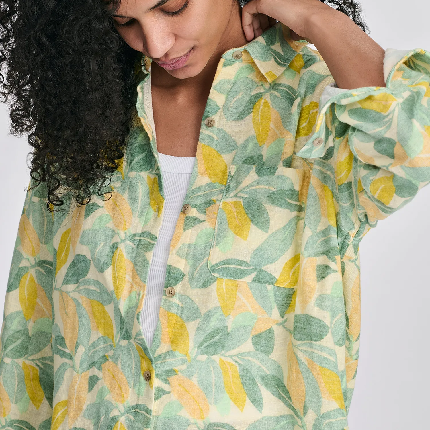 Eddie Bauer Woven Printed camasa dama bumbac maneca lunga