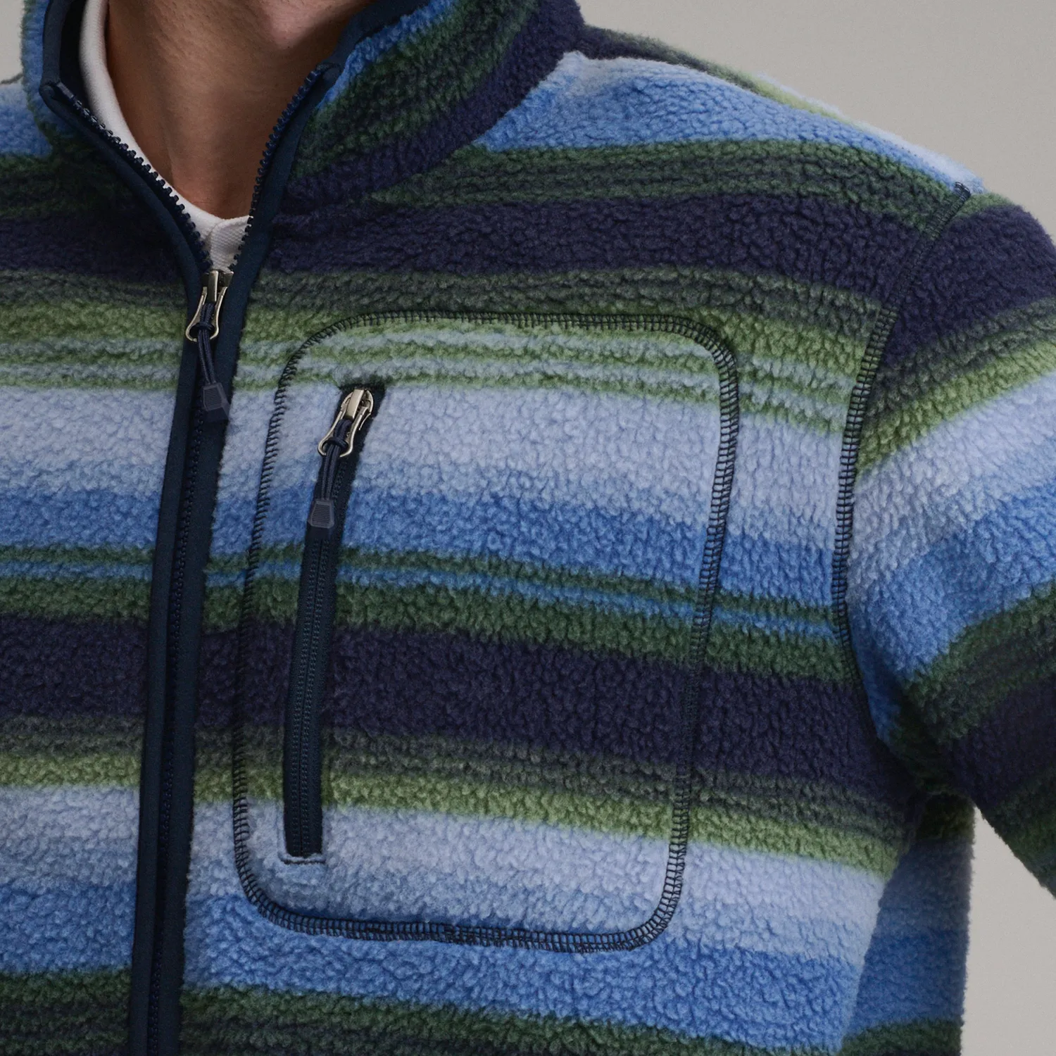 Eddie Bauer Journey Full-Zip Print hanorac fleece Dark Sand calduros
