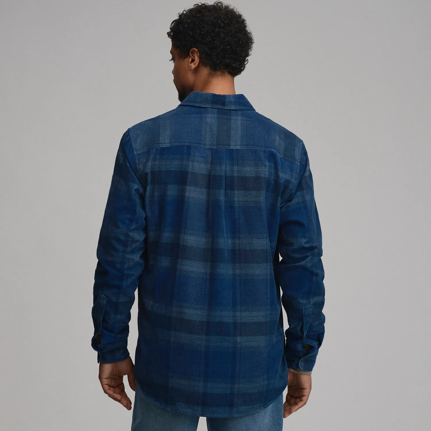 Eddie Bauer Fine Wale Corduroy Plaid camasa barbati Dark Meridian