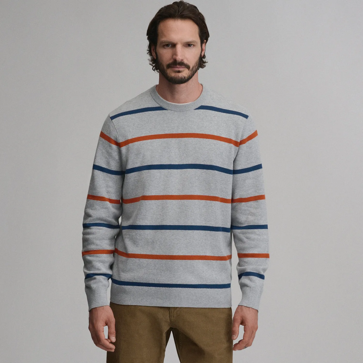 Eddie Bauer Classic Crew Stripe pulover dungi Brook calduros