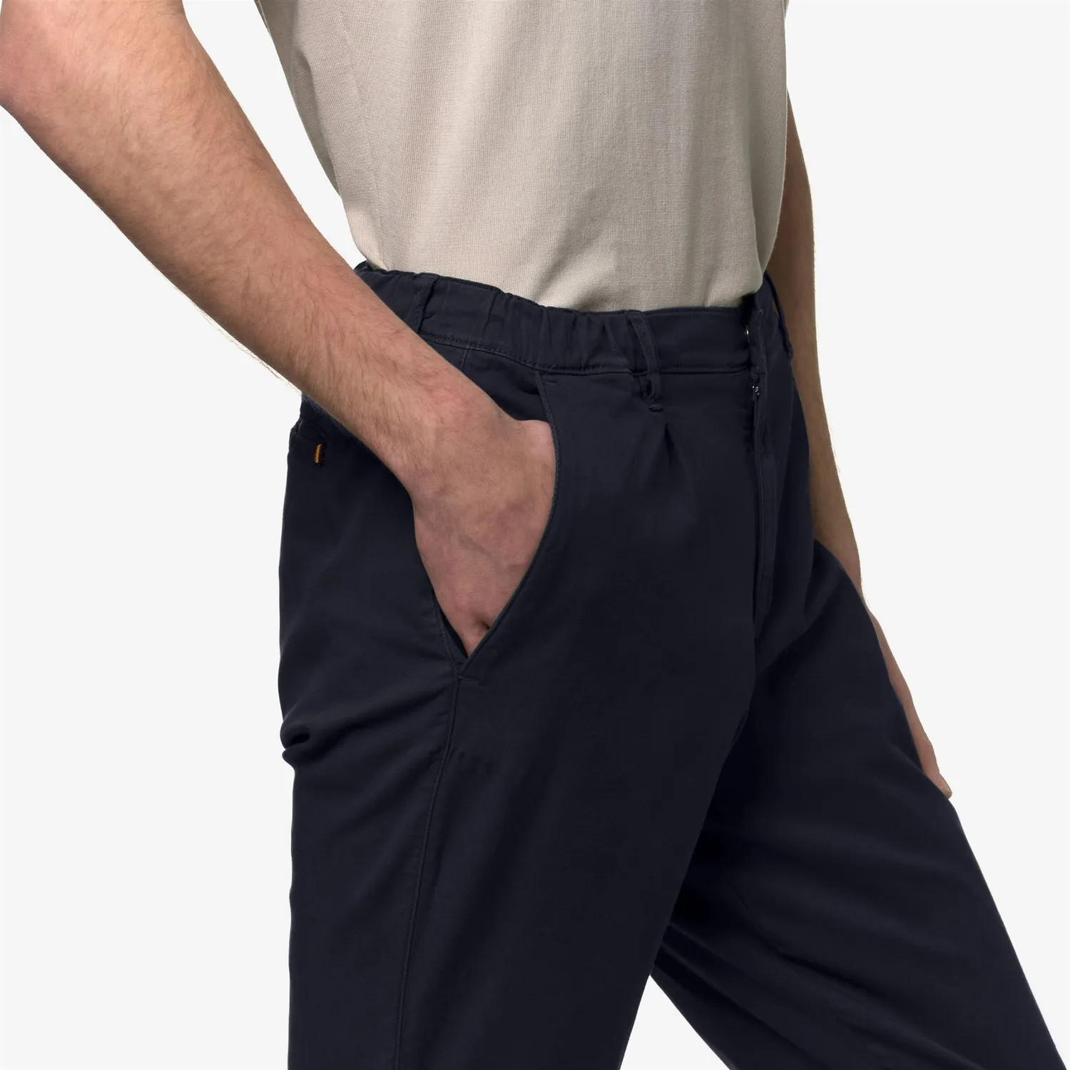 K-Way Bran pantaloni chino barbati albastru gabardina