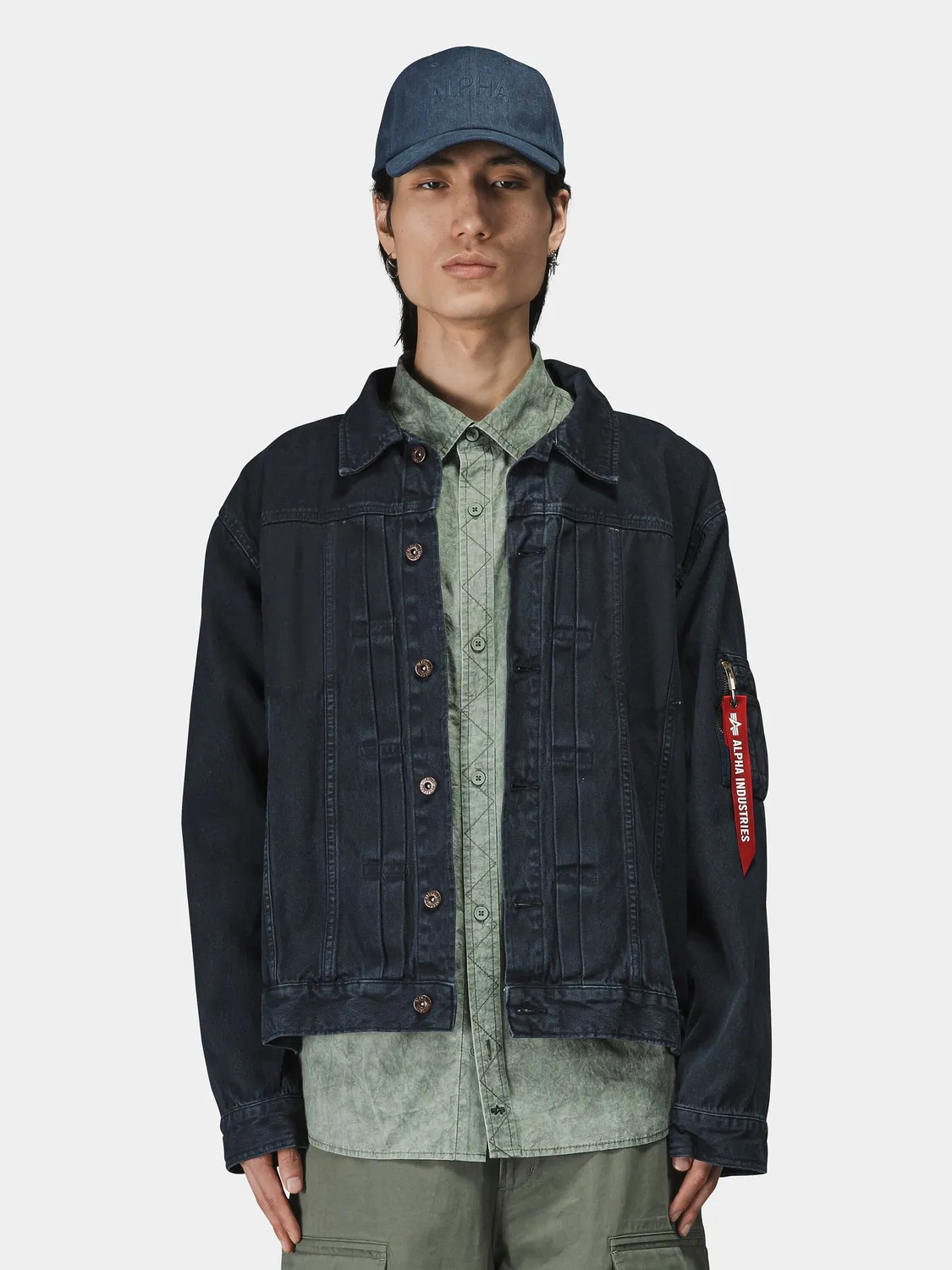 Alpha Industries CTN Work Overshirt camasa Replica Blue bumbac