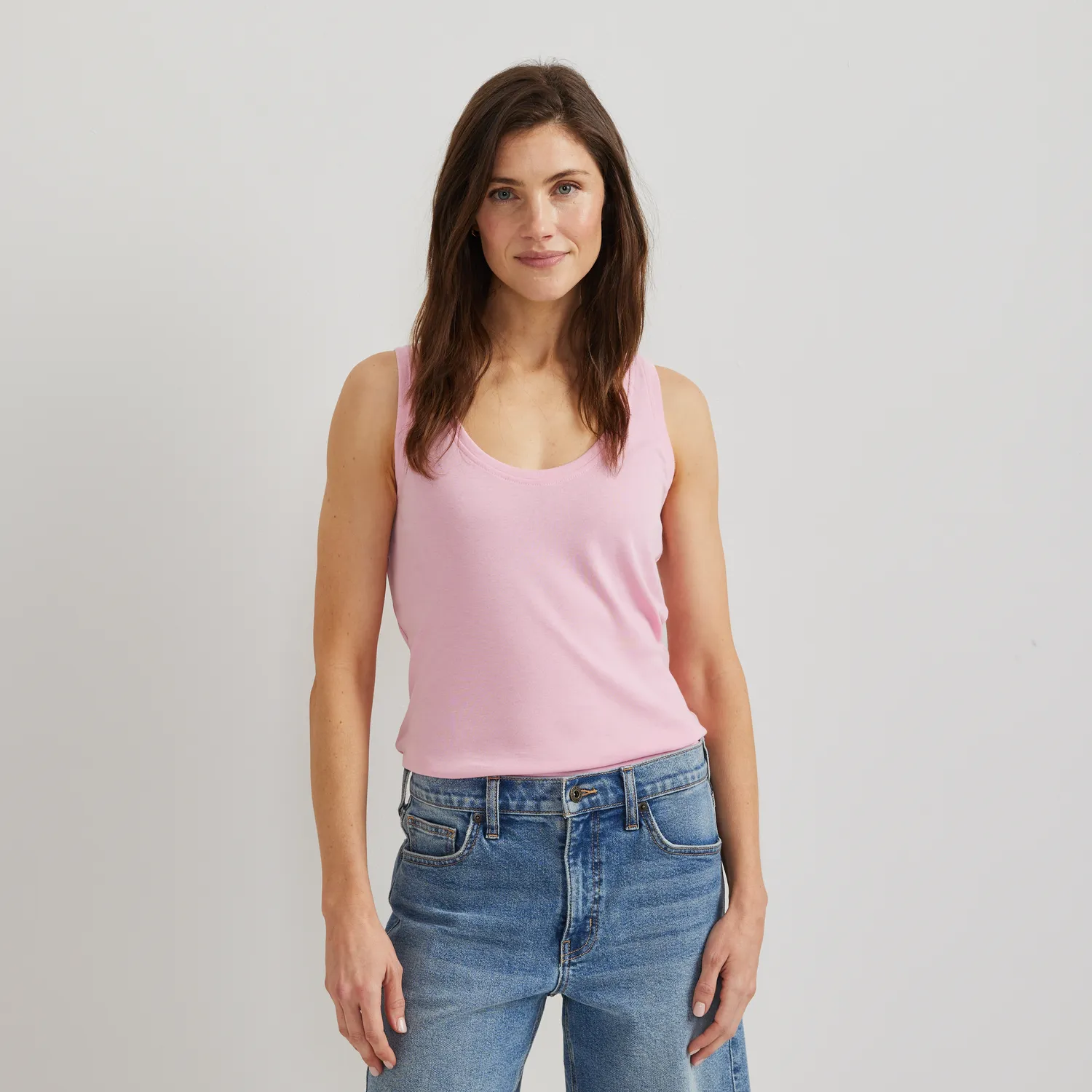 Eddie Bauer Everyday Scoop-Neck Tank maiou galben bumbac