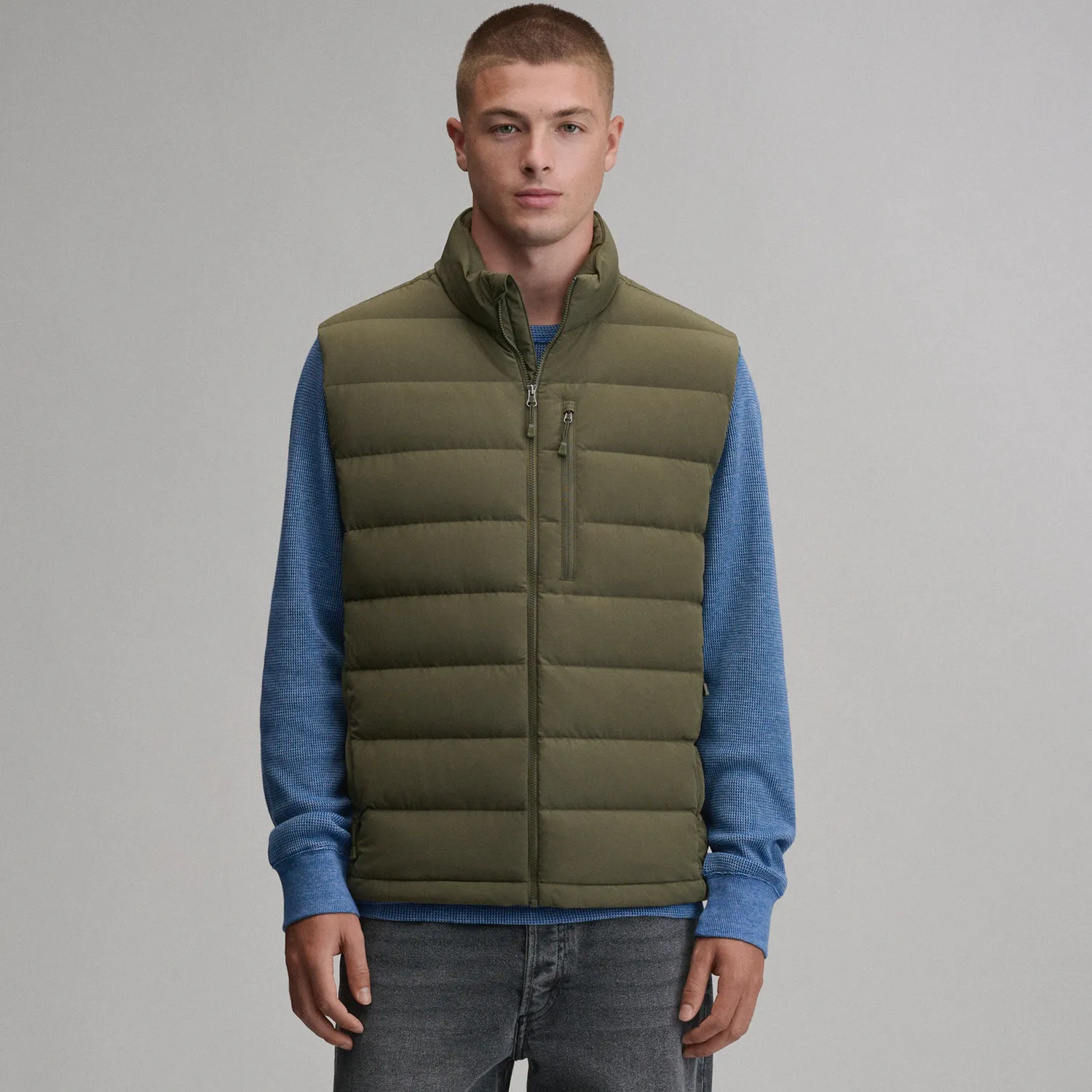 Eddie Bauer EB Stretch Down vesta puf neagra calduroasa