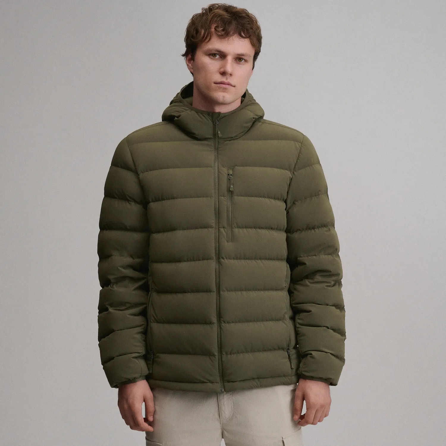 Eddie Bauer EB Stretch geaca barbati negru puf 650