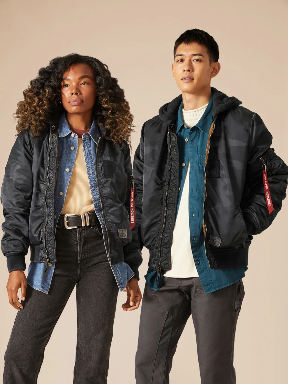 Alpha Industries MA-1 Hooded geacă camuflaj cu glugă