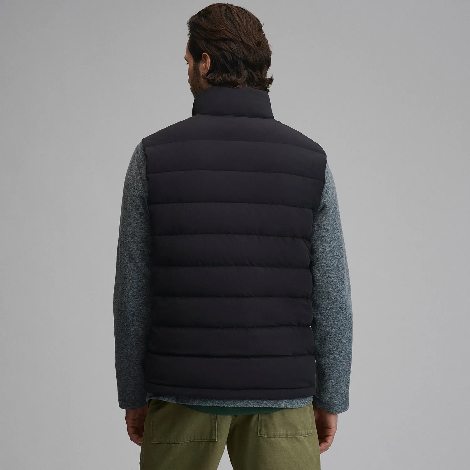 Eddie Bauer EB Stretch Down vesta puf neagra calduroasa