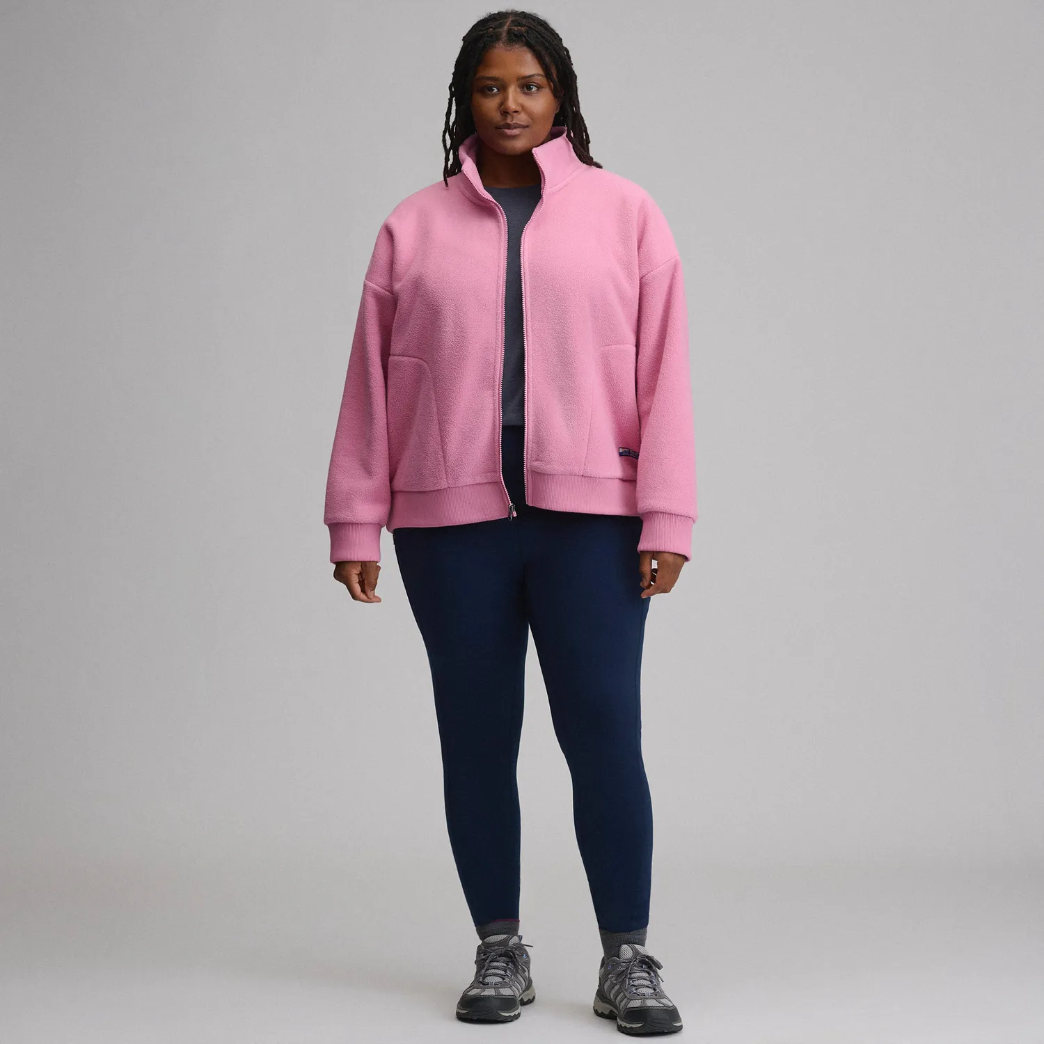 Eddie Bauer Authentic Outdoor hanorac polar roz pudrat