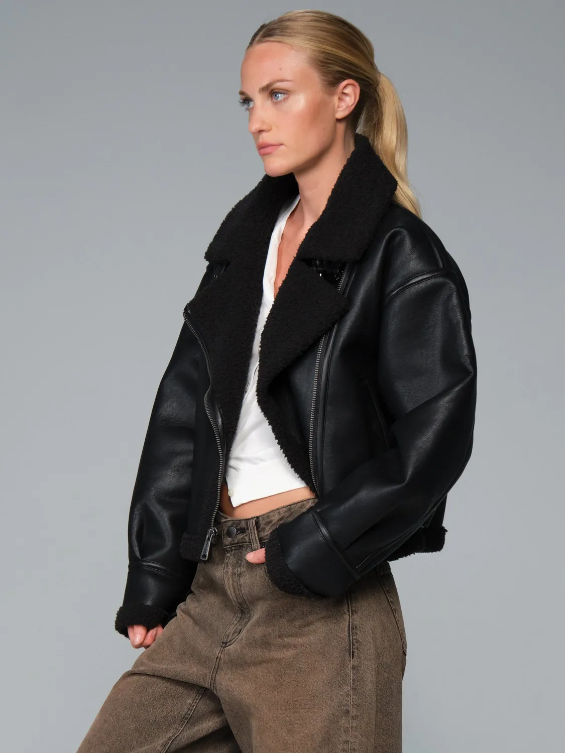 Alpha Industries Grove Moto geacă damă Black scurtă