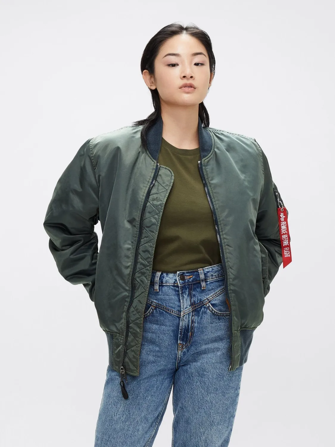 Alpha Industries MA-1 Battlewash geaca bomber Teal reversibila