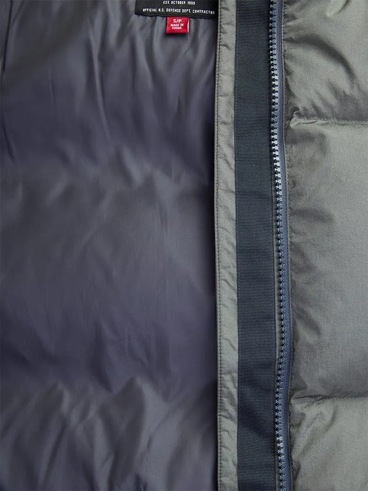 Alpha Industries Sierra parka scurta gri puf dama calduros