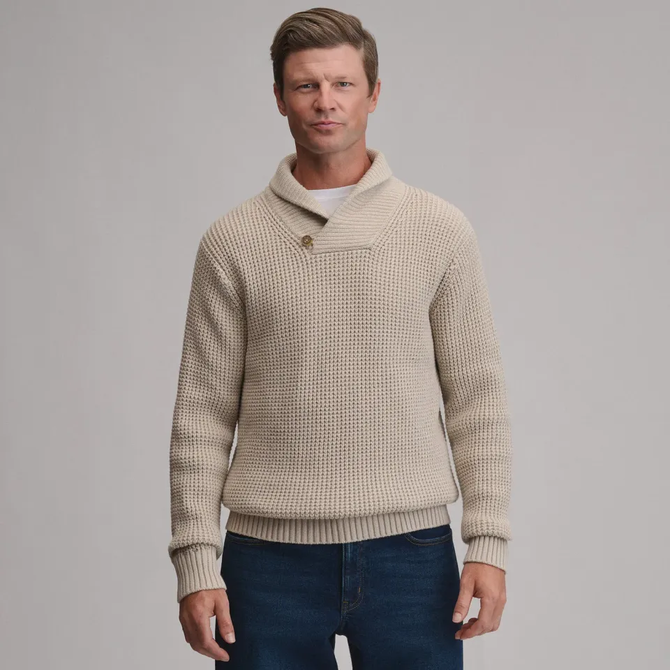 Eddie Bauer Holiday Festive pulover barbati gri calduros