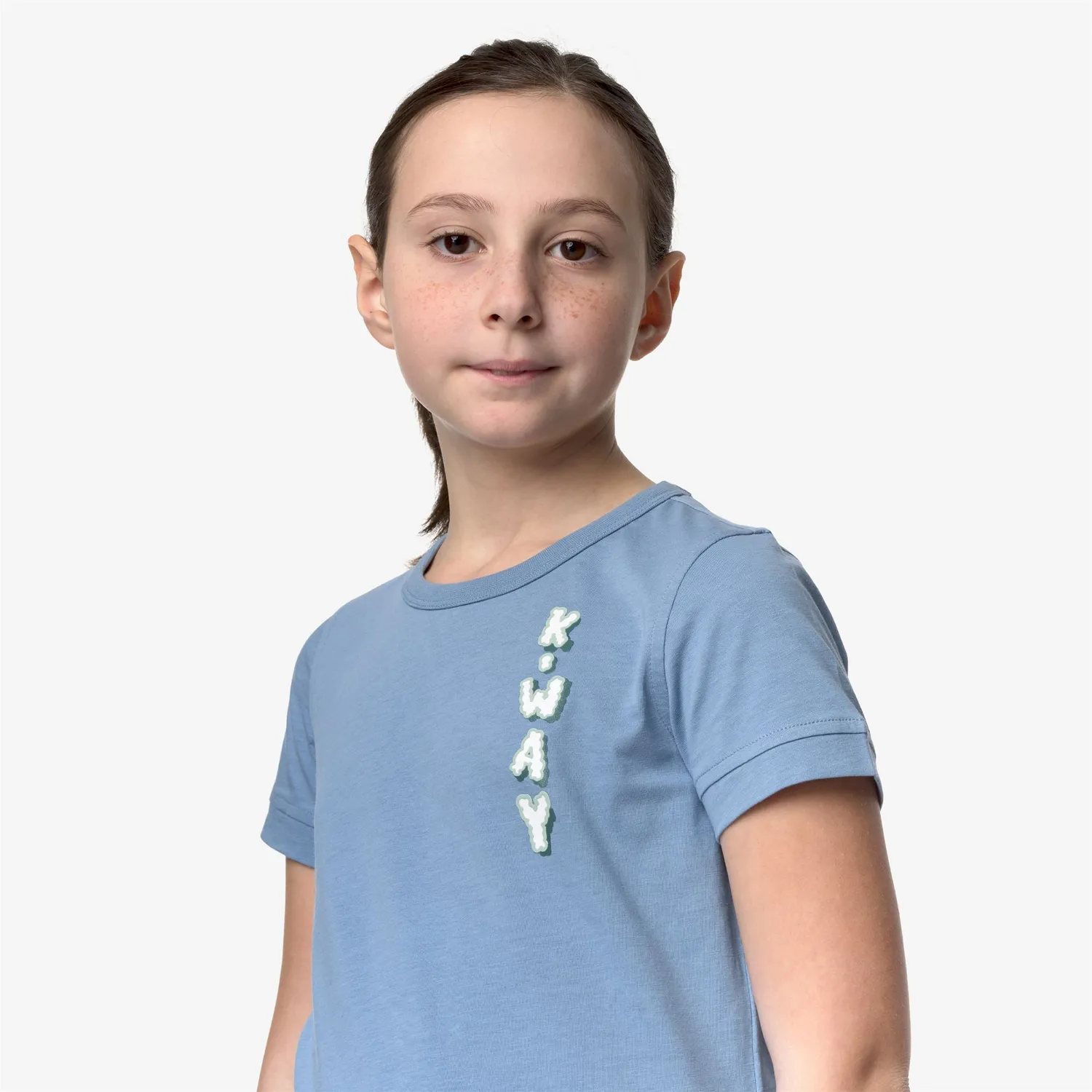 K-Way Emel Cloudy tricou fete Blue Allure bumbac
