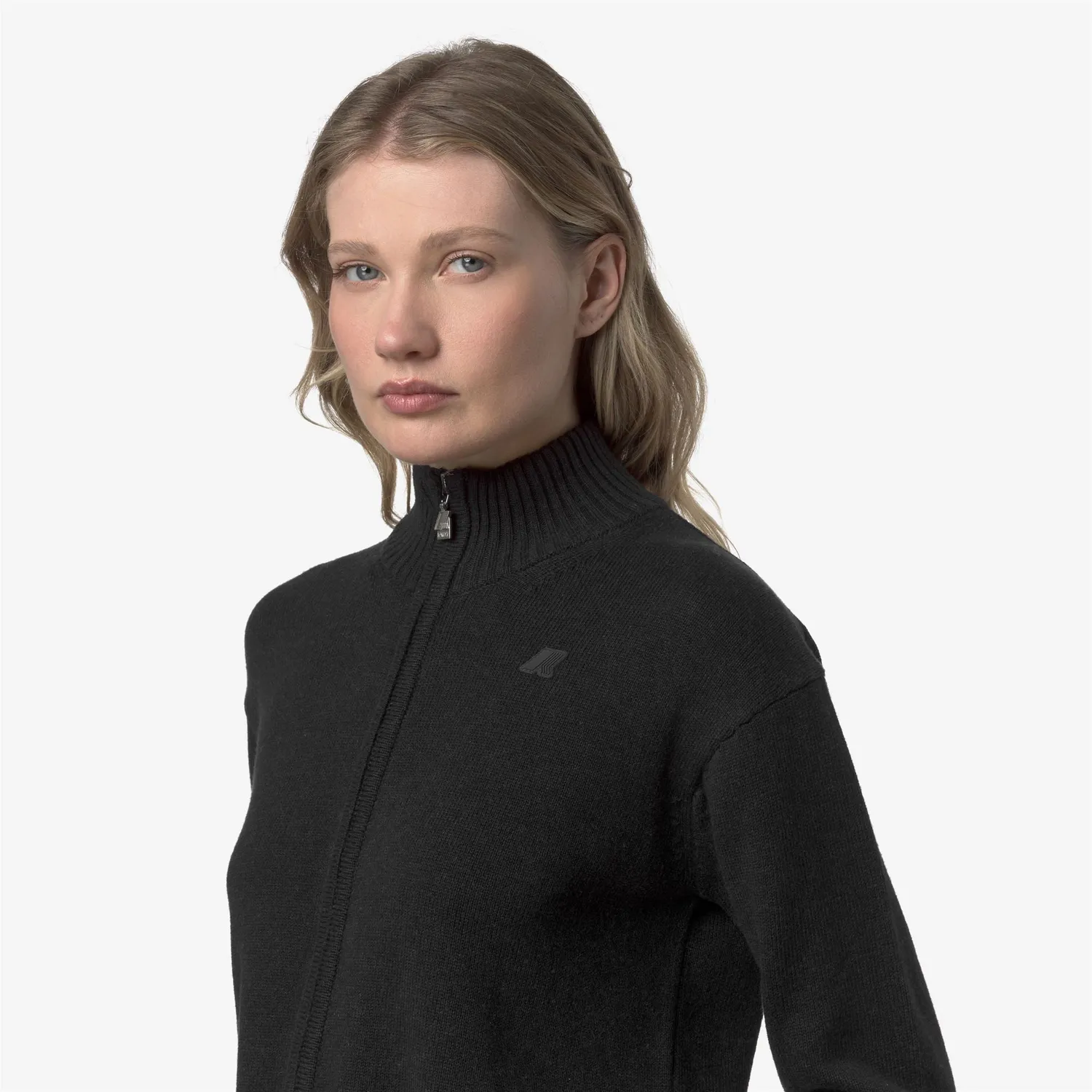 K-Way Betinne Cotton Cashmere jachetă tricotată damă Black Mel
