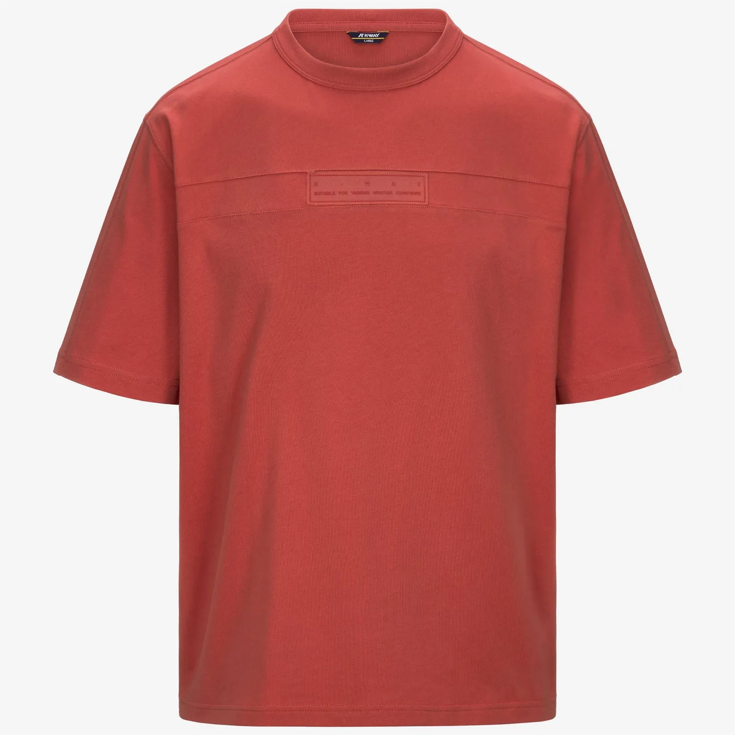 K-Way Fantome Double Label tricou rosu bumbac