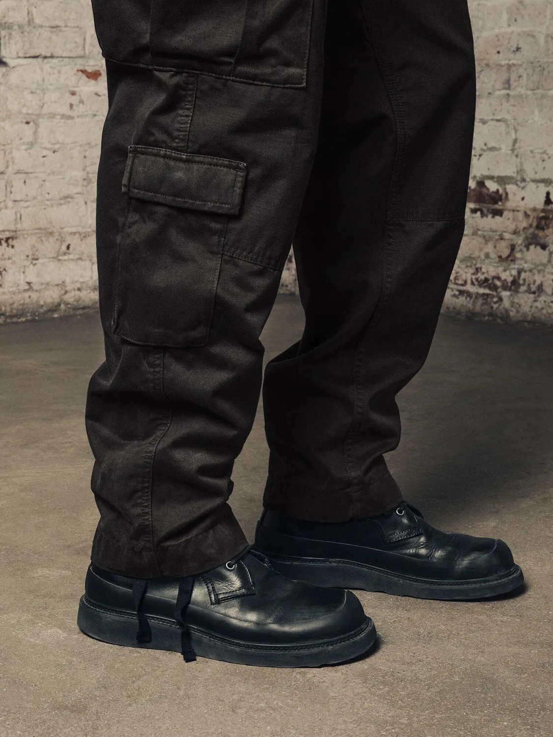Alpha Industries ACU pantaloni cargo negri bumbac