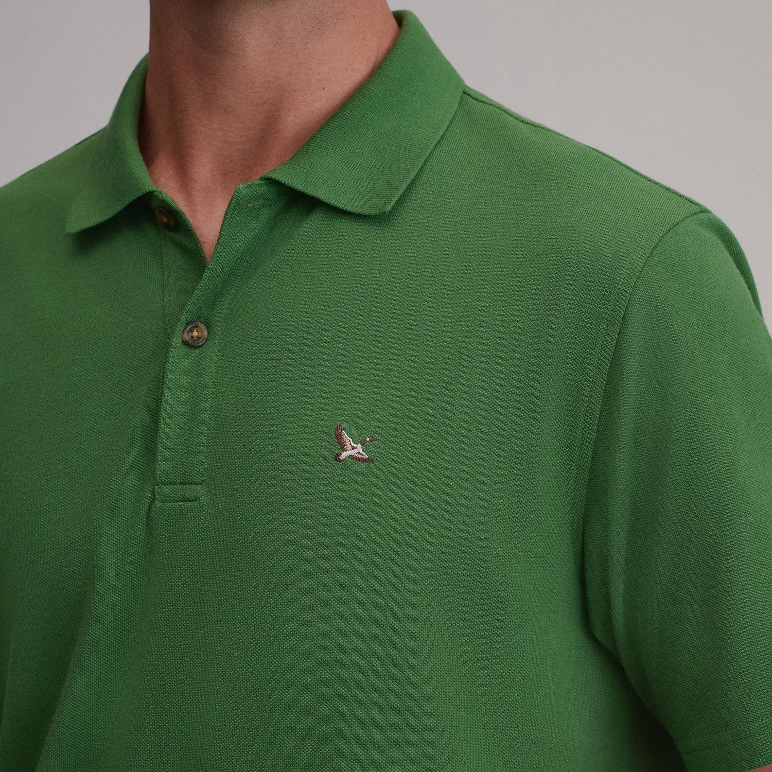 Eddie Bauer Signature Piqué tricou polo bărbați Blue Fog