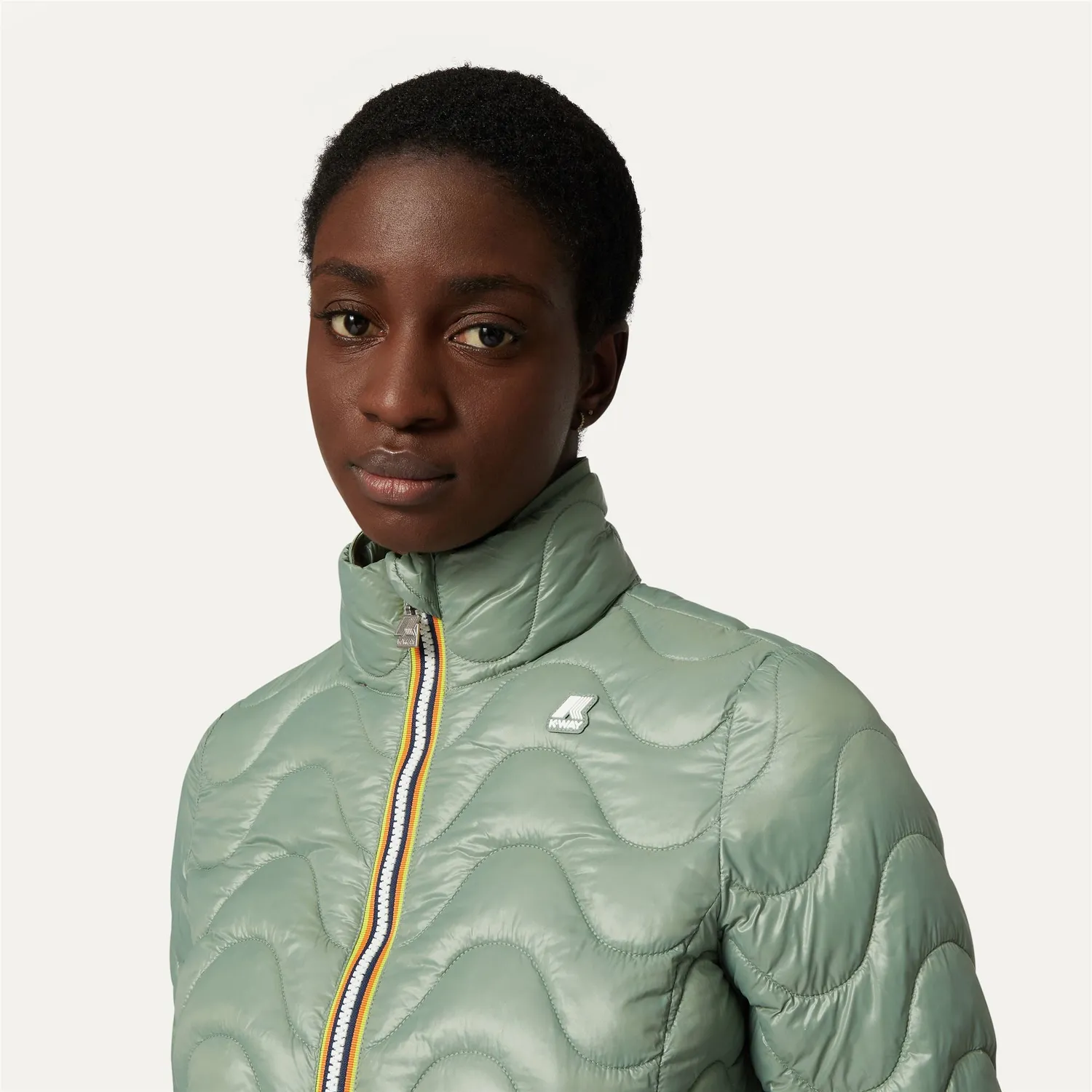 K-Way Violette Quilted Warm geacă verde fjord