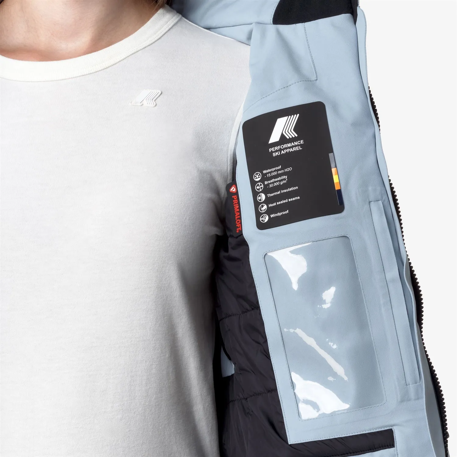 K-Way Chevril Microtwill 2L geaca schi dama albastru