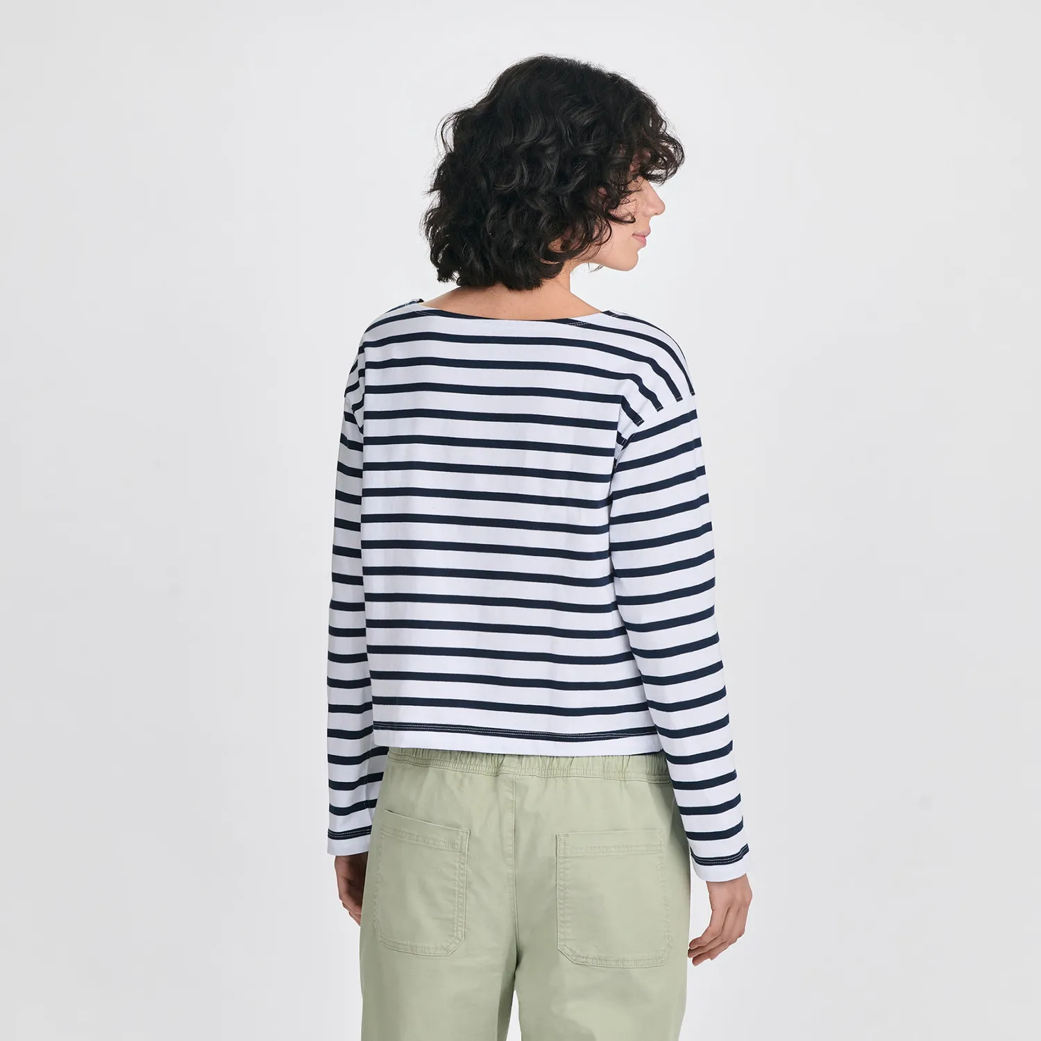 Eddie Bauer Sailor Bateau tricou dama Lt Berry bumbac decupat
