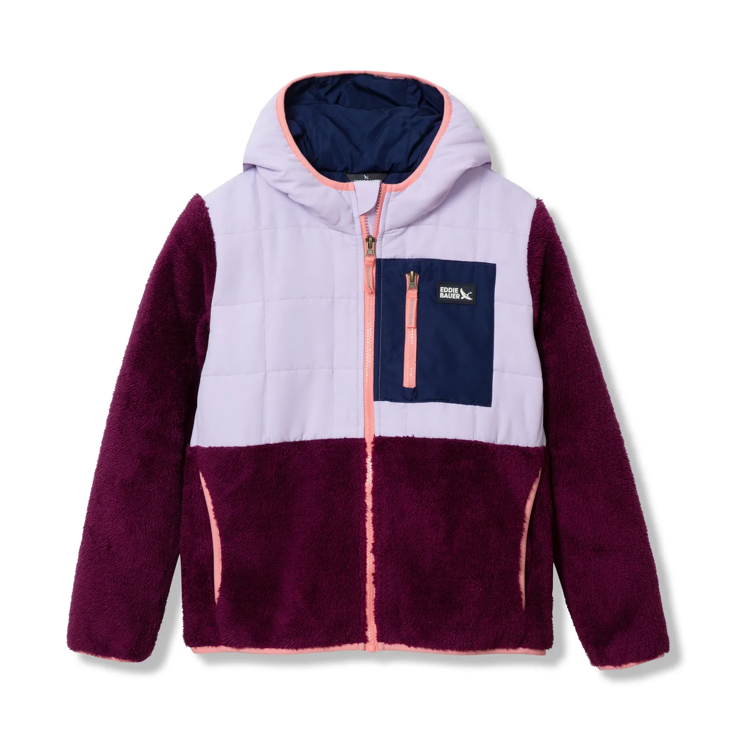 Eddie Bauer Mixed Media geaca fleece copii neagra calduroasa