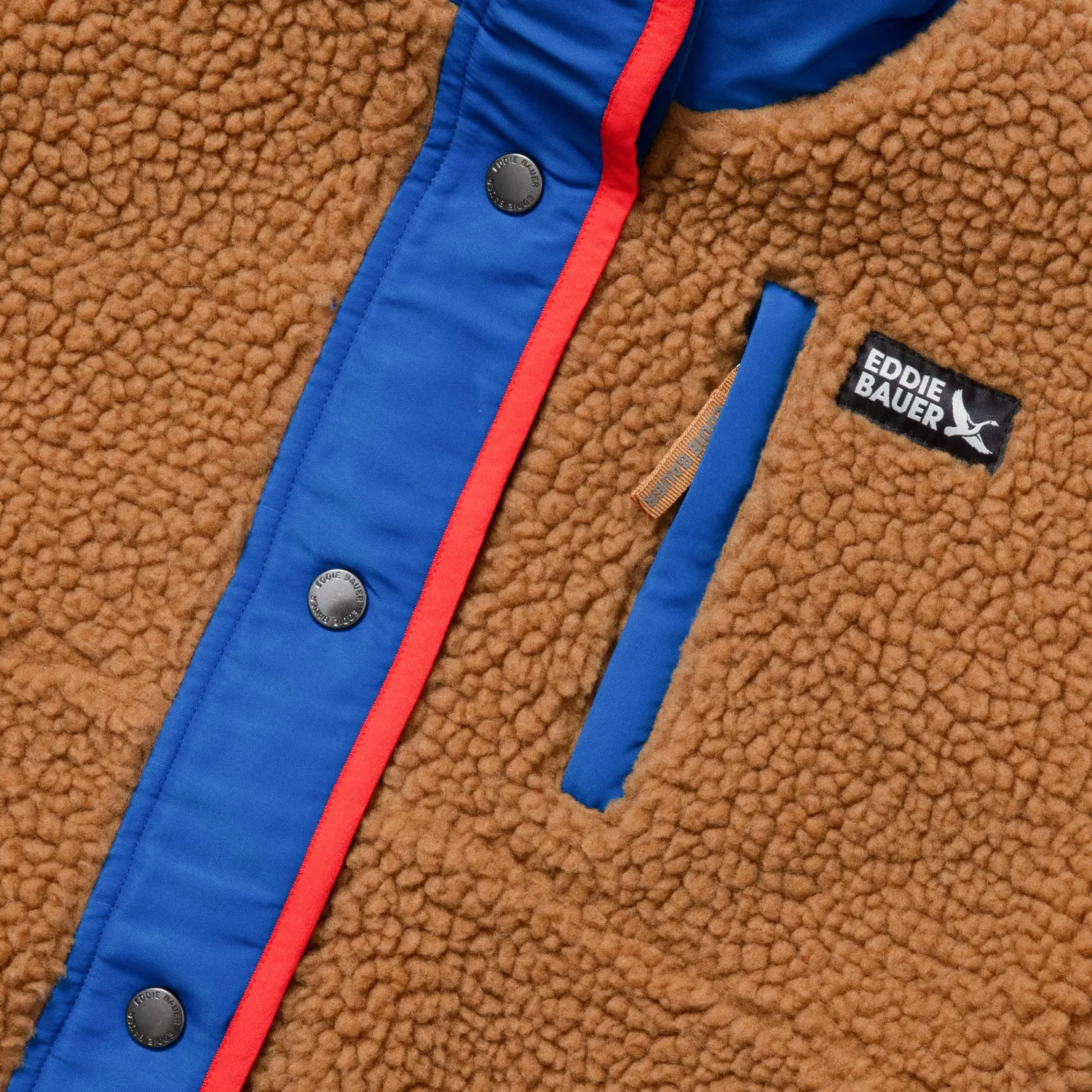 Eddie Bauer Mixed Media jacheta copii Canal Blue fleece