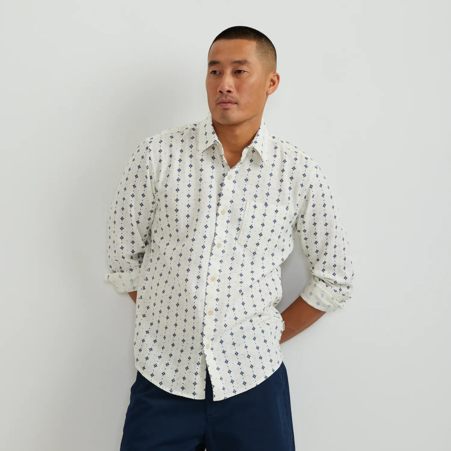 Eddie Bauer Vintage Shirt camasa albastru deschis