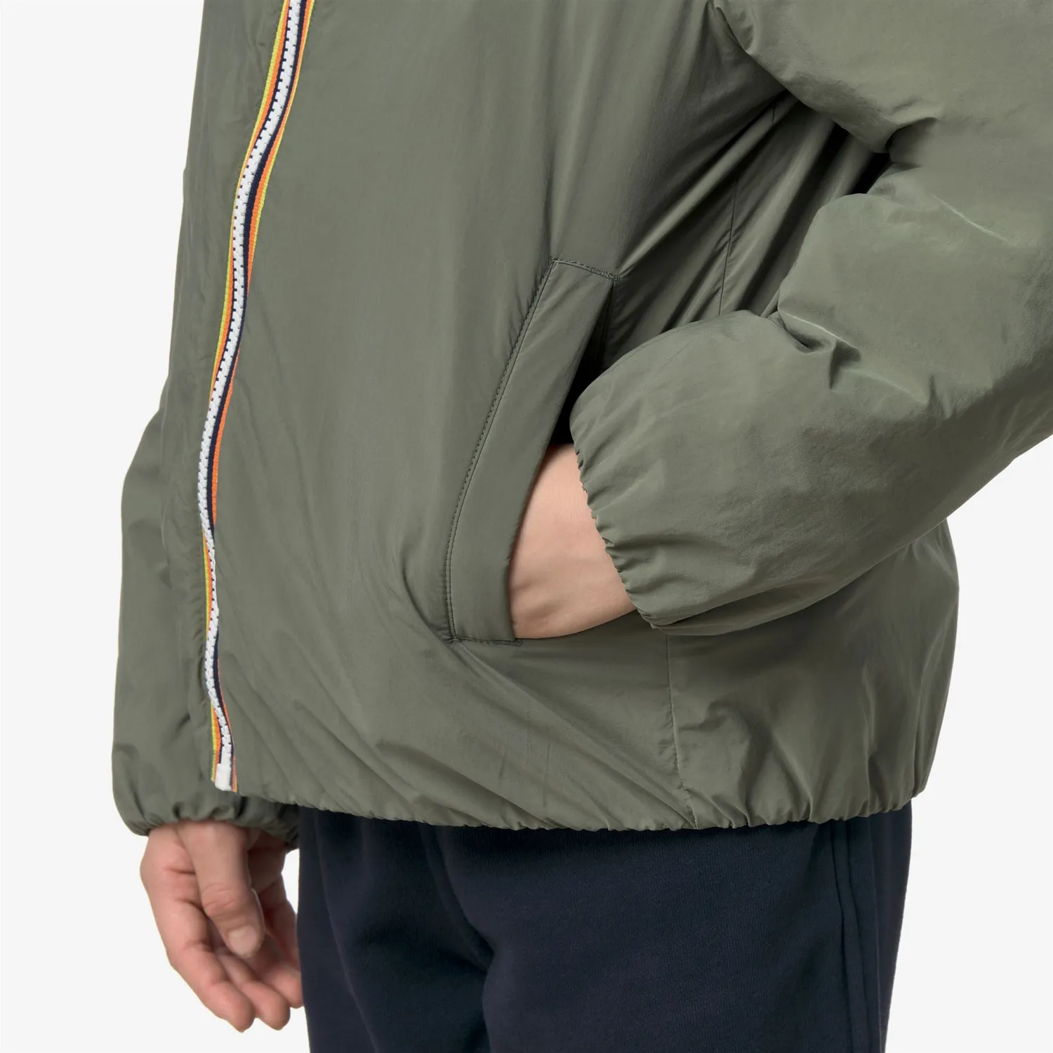 K-Way Jack Plain Warm geaca baieti verde lichen calduroasa