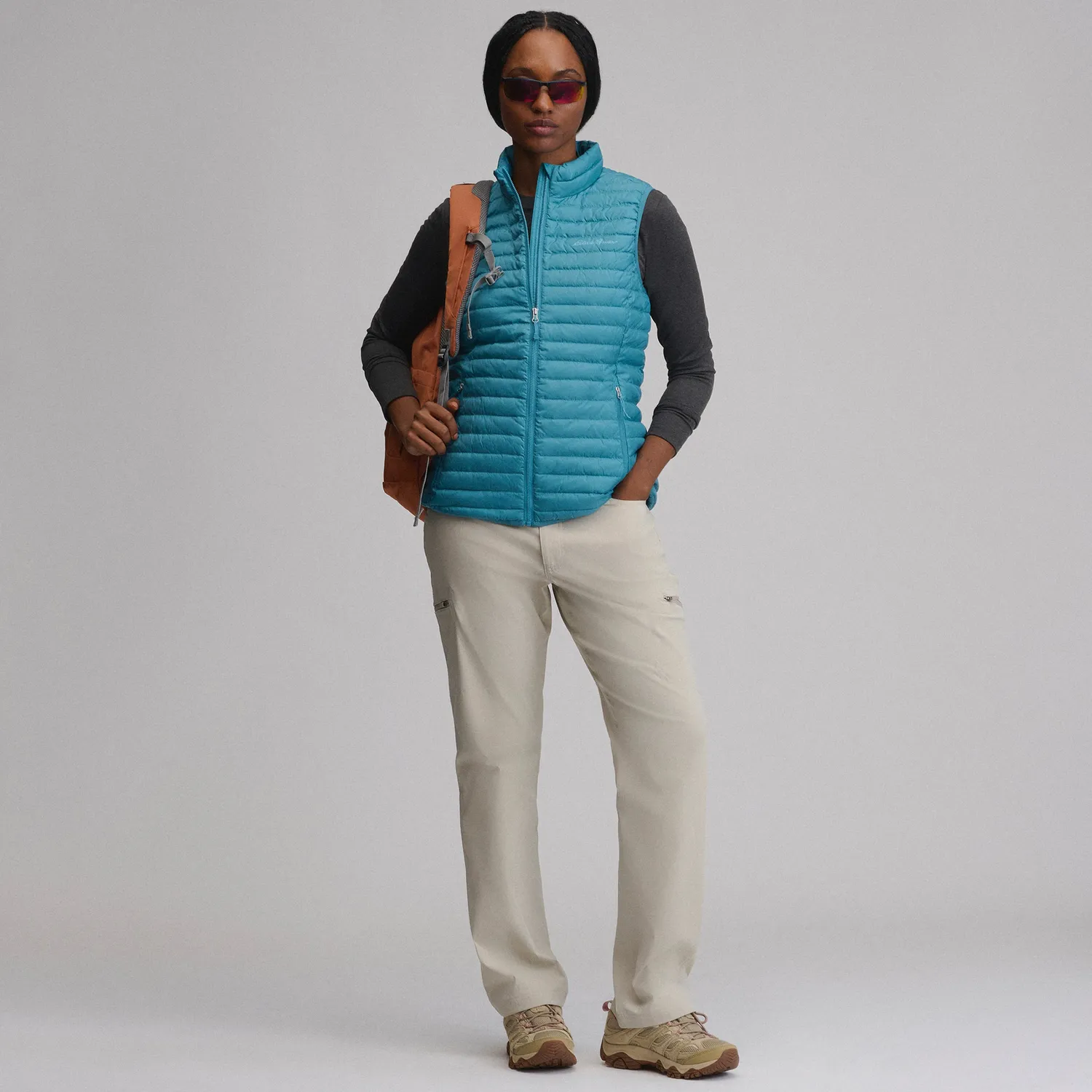 Eddie Bauer Microlight Down vesta puf Azure usoara