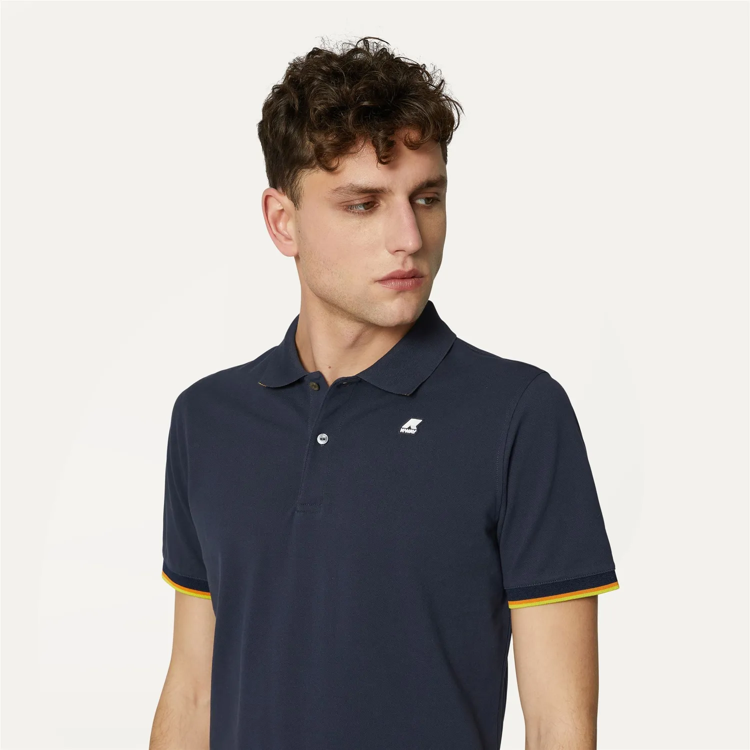 K-Way Vincent polo albastru bumbac barbati slim