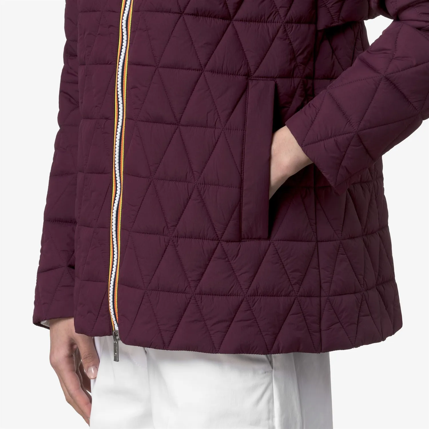 K-Way Madlaine Diamond Quilted Warm geacă damă violet mauve wine