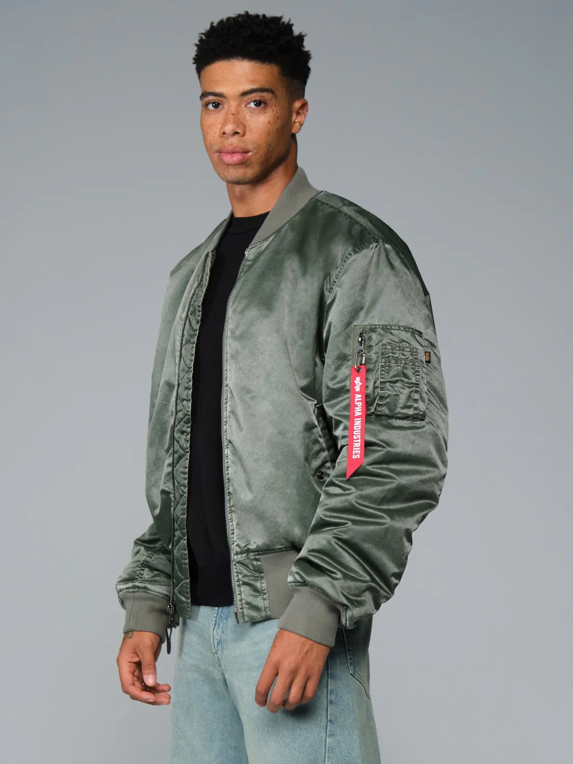 Alpha Industries MA-1 Battlewash geaca bomber negru nailon