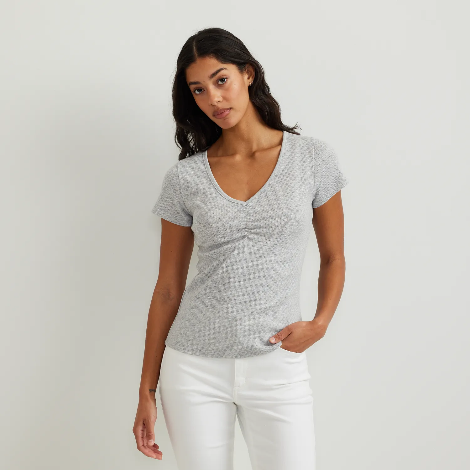 Eddie Bauer Pointelle Dobby camasa dama albastra vaporoasa