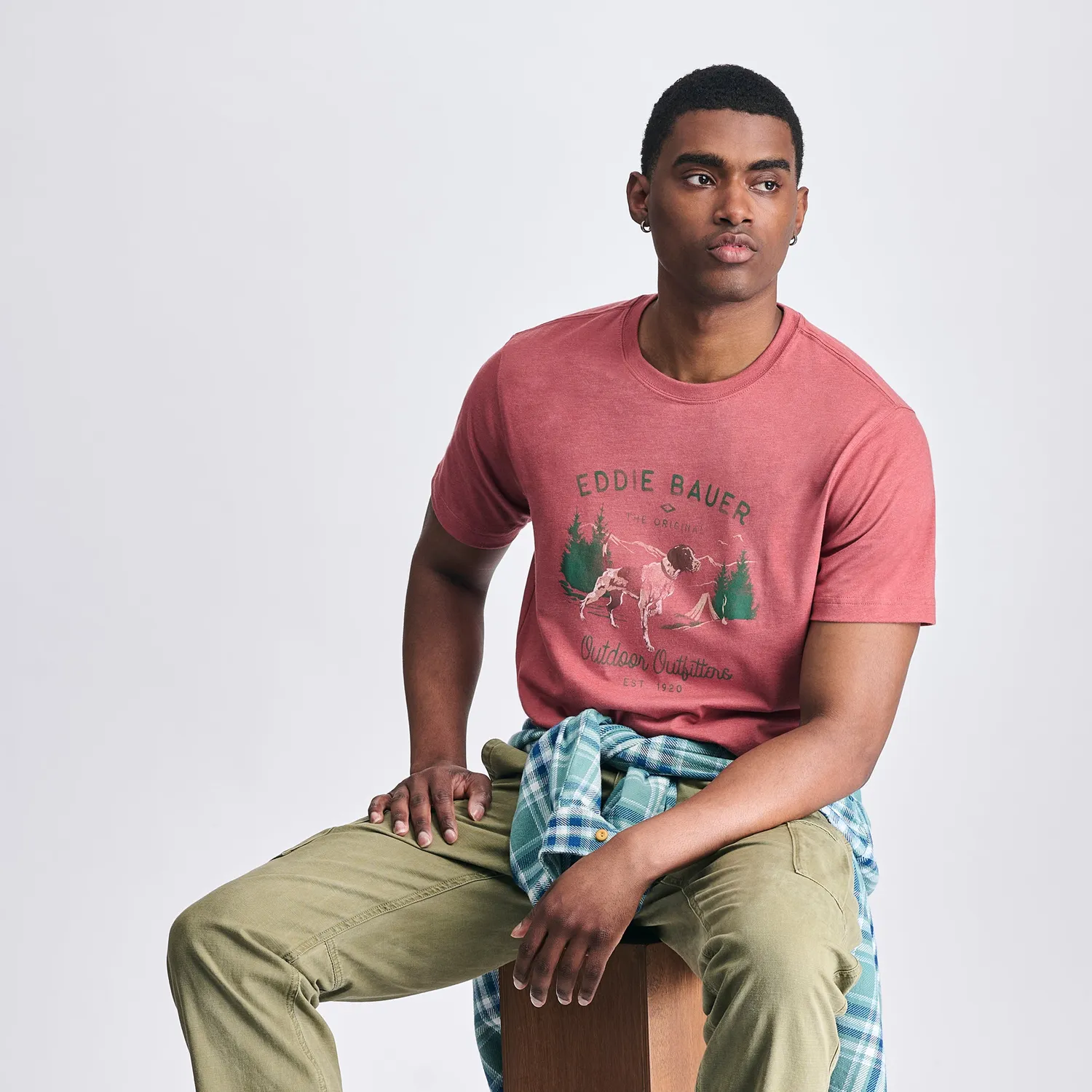 Eddie Bauer EB Camp Dog tricou barbati tangelo