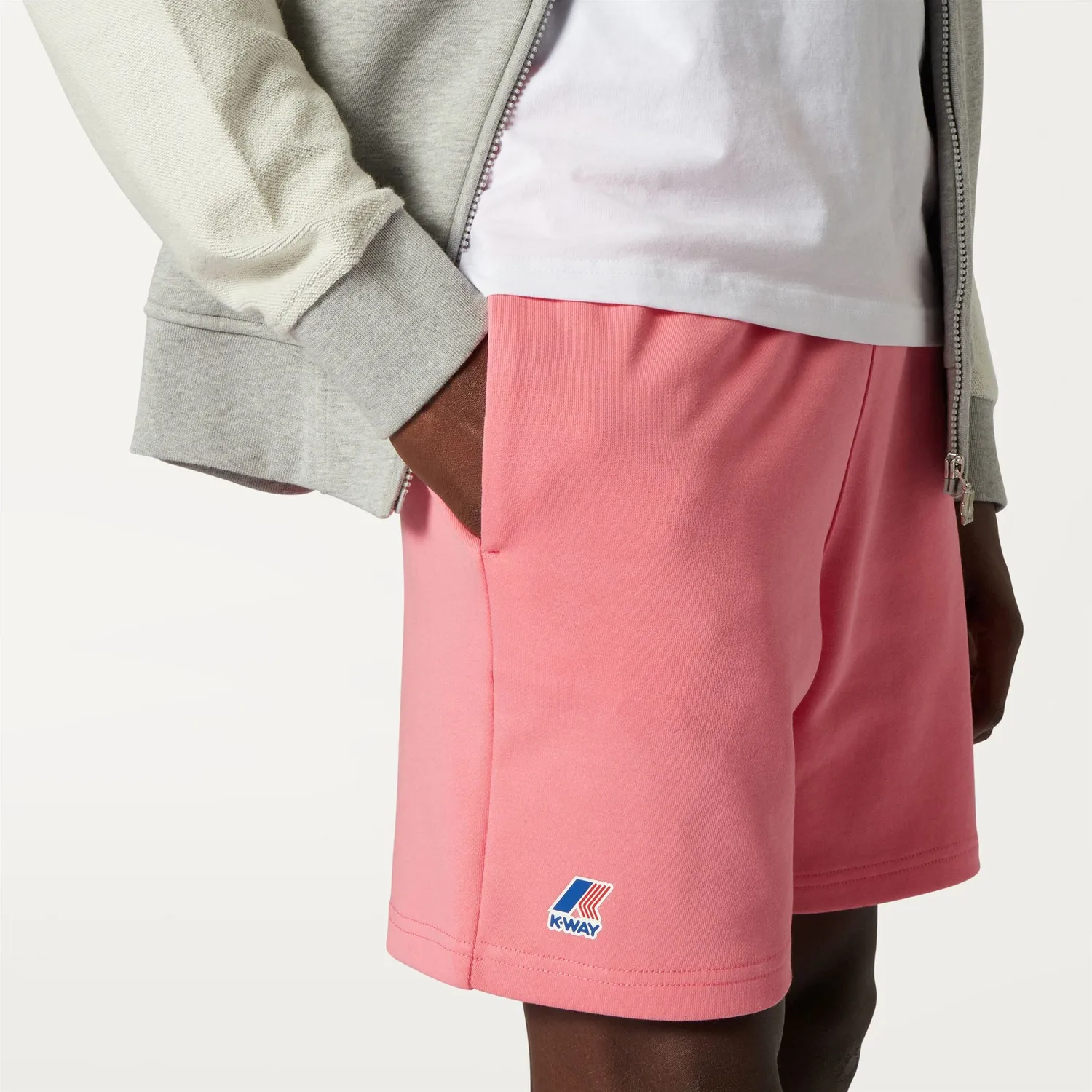 K-Way Le Vrai Dorian Poly Cotton pantaloni scurti roz bumbac