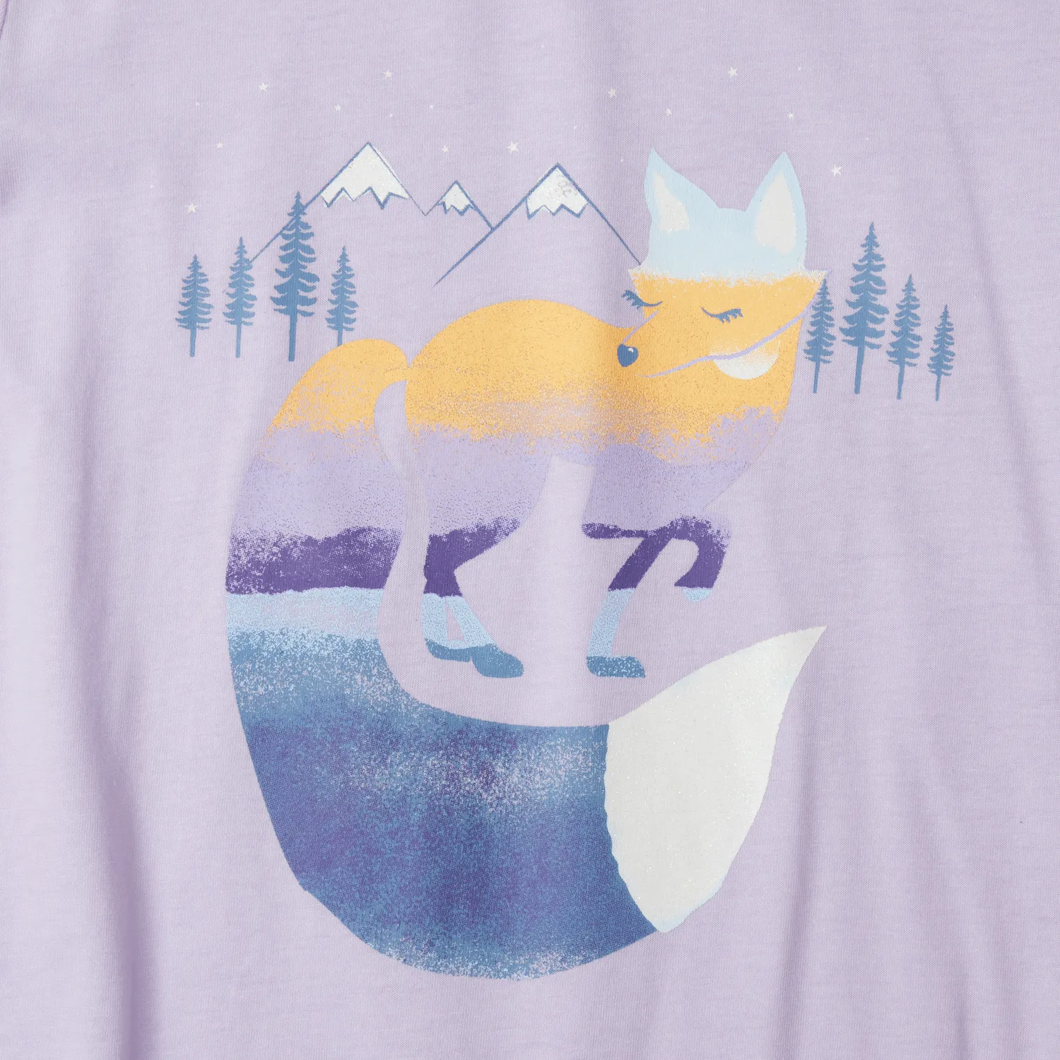 Eddie Bauer Girls Graphic Long Sleeve Tee bluza lila pastel bumbac