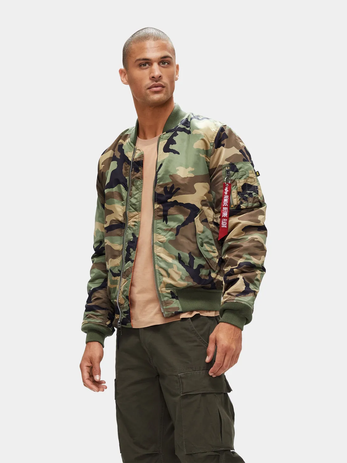 Alpha Industries MA-1 Slim Fit geaca camuflaj reversibilă