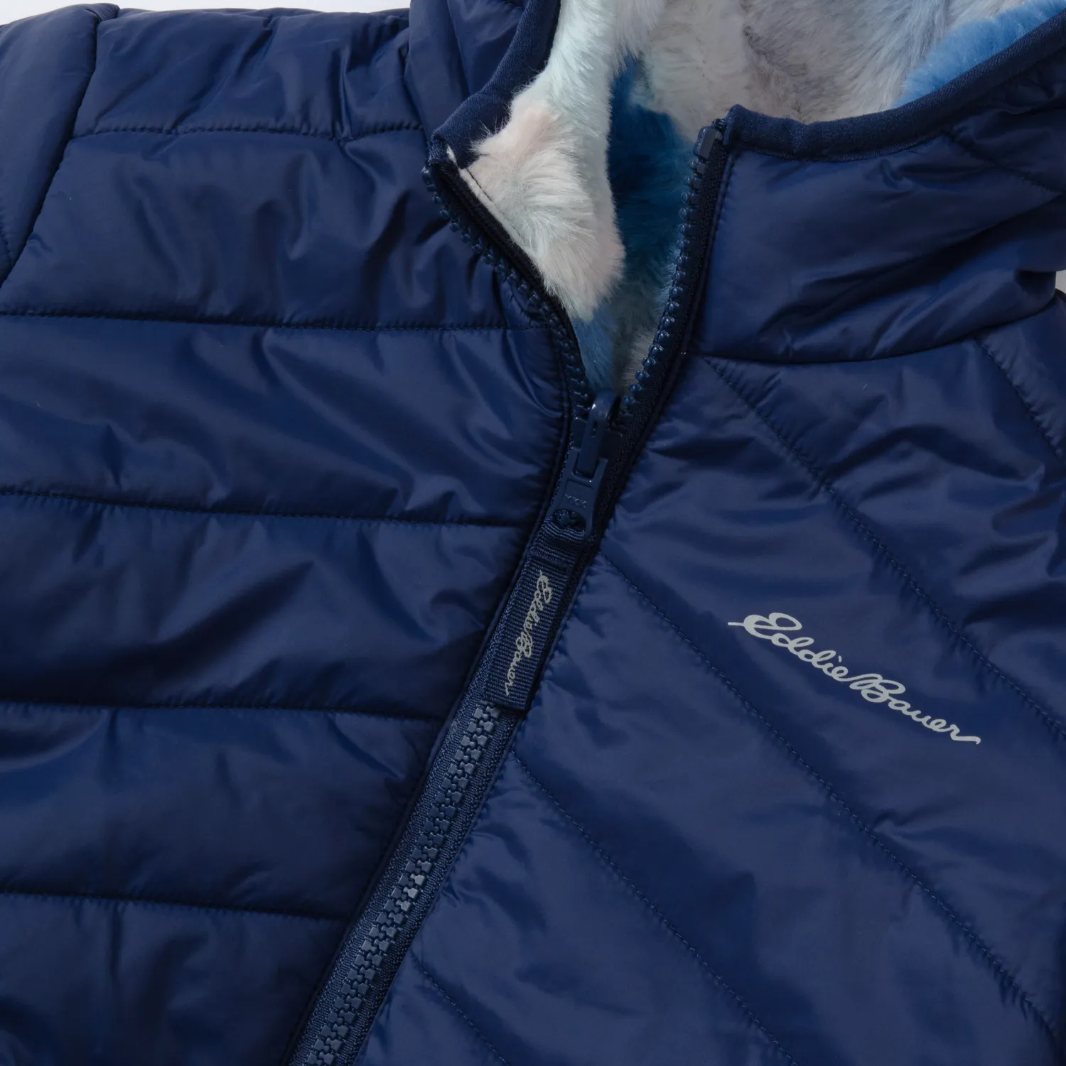 Eddie Bauer Deer Harbor Reversible Hooded Jacket geaca Navy Blue