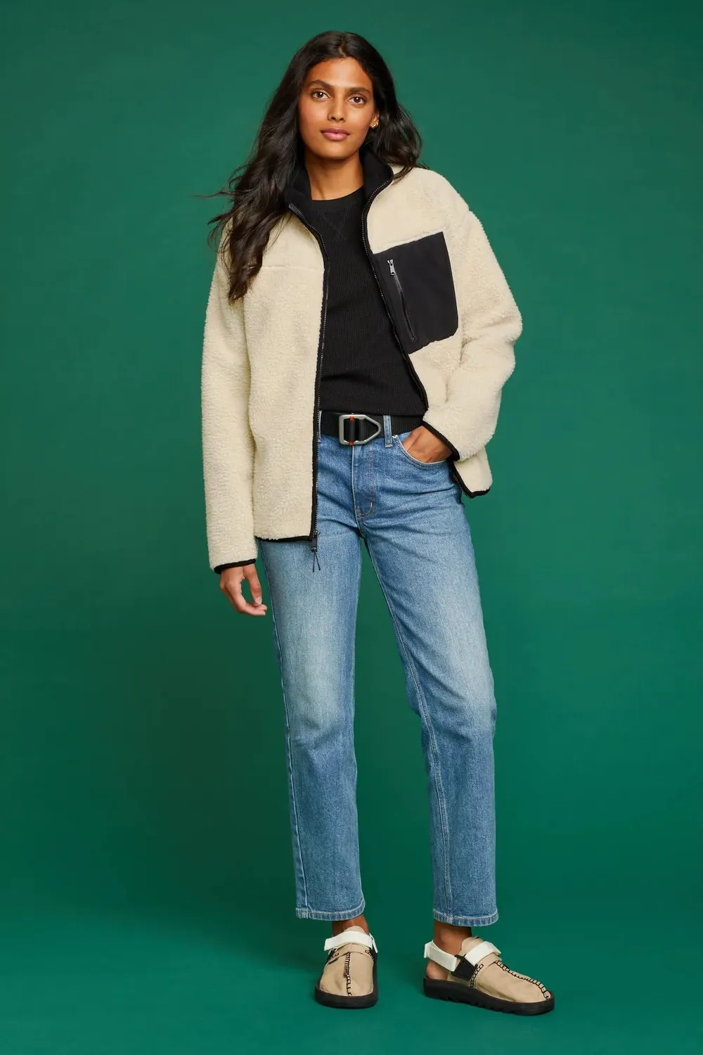 Eddie Bauer Chilali geaca fleece oyster calduroasa