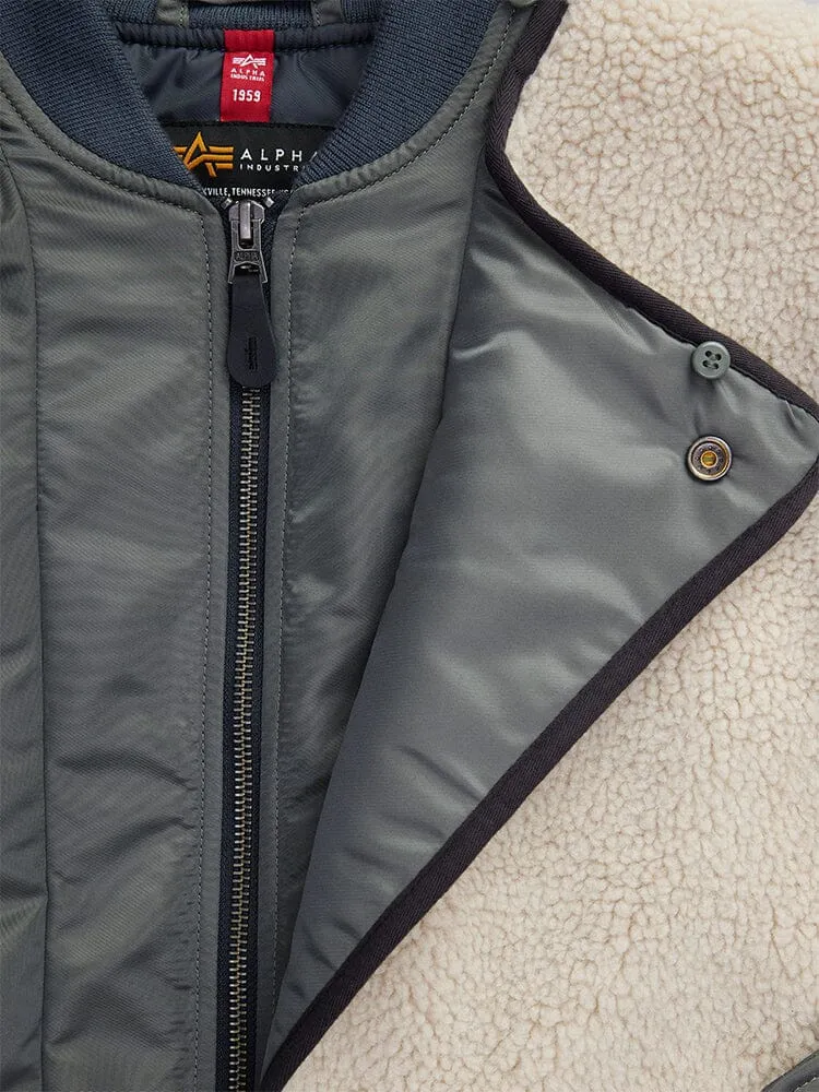 Alpha Industries B-15 Sherpa geaca bomber dama gri calduros